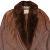 Cesare Paccini Afghan Coat - Medium Brown Leather Blend - Thrifted.com