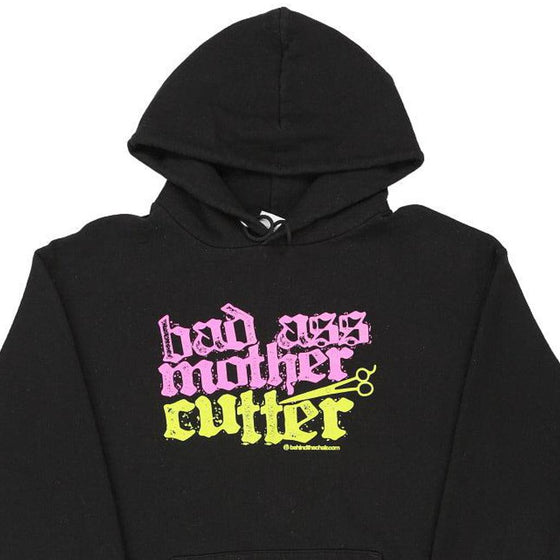 Bad A** Mother Cutter Champion Hoodie - Large Black Cotton Blend - Thrifted.com
