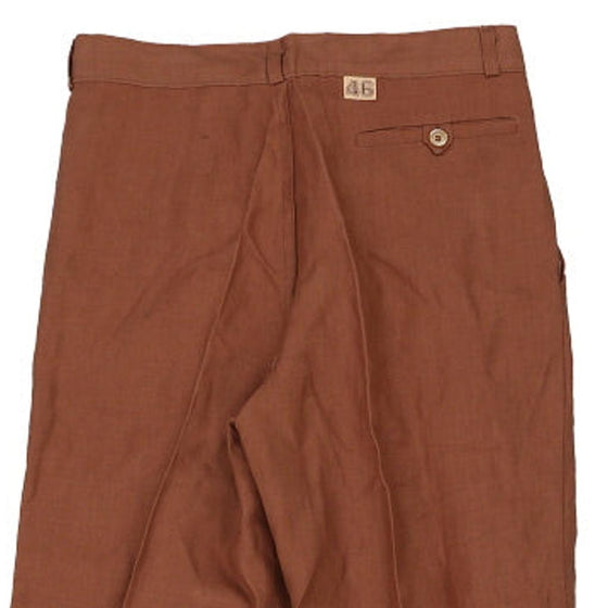 Mash Slim Trousers - 28W UK 8 Brown Cotton - Thrifted.com