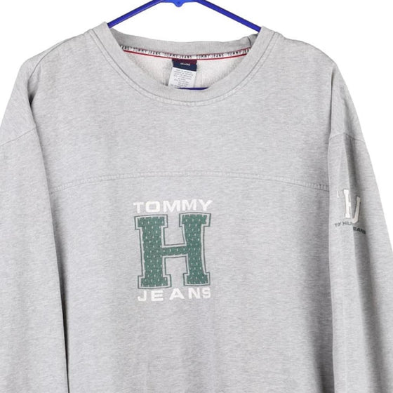 Vintage grey Tommy Hilfiger Sweatshirt - mens large