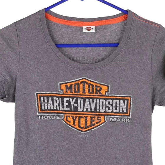 Vintage grey Cape Breton, Nova Scotia, Canada Harley Davidson T-Shirt - womens medium