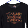 Vintage black Alexandria, Louisiana Harley Davidson Long Sleeve T-Shirt - womens large