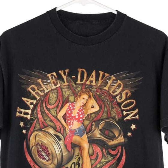 Vintage black Raleigh, North Carolina Harley Davidson T-Shirt - womens large