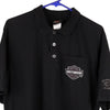 Vintage black Mount Pleasant, Michigan Harley Davidson Polo Shirt - mens large