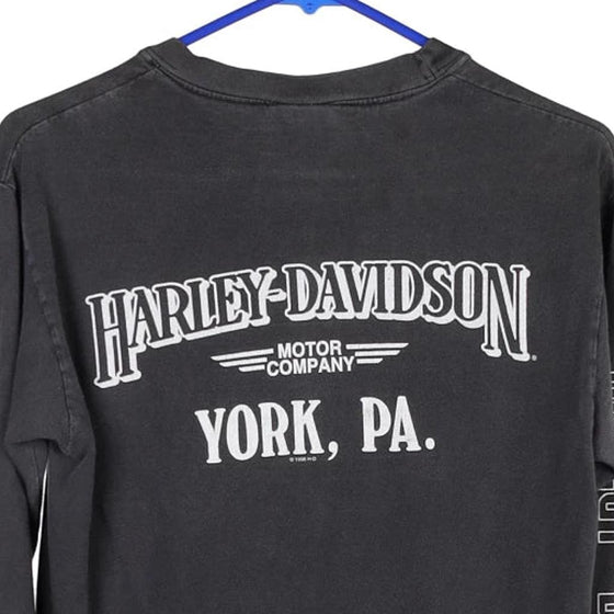 Vintage black York, Pennsylvania Harley Davidson Long Sleeve T-Shirt - womens large
