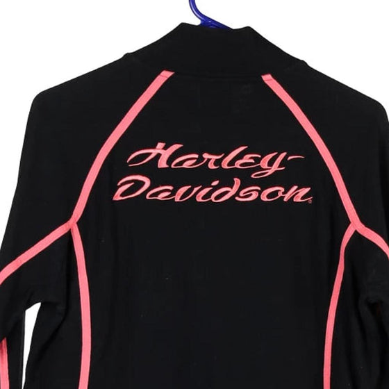 Vintage black Harley Davidson Zip Up - womens x-large