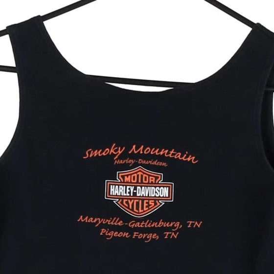 Vintage black Maryville-Gatlinburg, Tennessee Harley Davidson Vest - womens medium