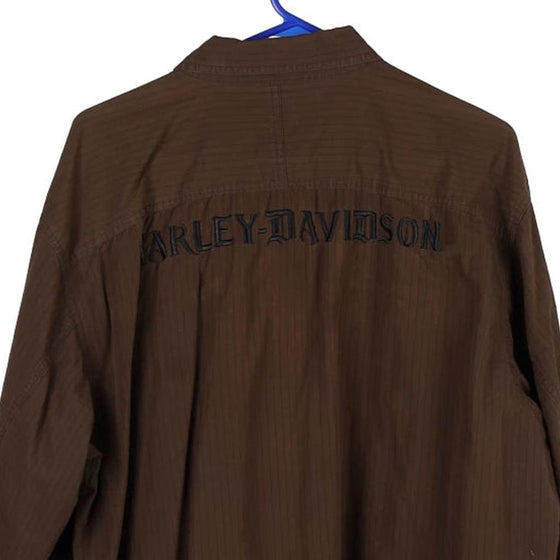 Vintage brown Harley Davidson Shirt - mens x-large