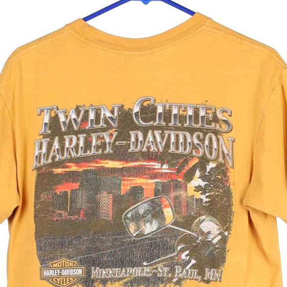Vintage yellow Minneapolis, Minnesota Harley Davidson T-Shirt - mens medium