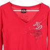 Vintage red Washington, Pennsylvania Harley Davidson Long Sleeve T-Shirt - womens small