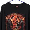 Vintage black Tulsa, Oklahoma Harley Davidson Long Sleeve T-Shirt - mens xx-large