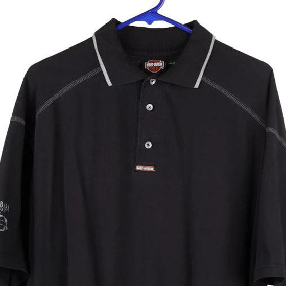 Vintage black Santa Barbara, California Harley Davidson Short Sleeve Shirt - mens x-large