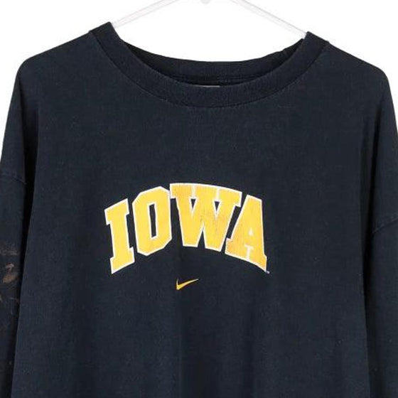 Vintage black Iowa Nike Long Sleeve T-Shirt - mens x-large