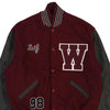 Vintage burgundy Willamette Meyers Settlemein'S Varsity Jacket - mens x-large
