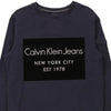 Vintage navy Calvin Klein Jeans Sweatshirt - mens medium