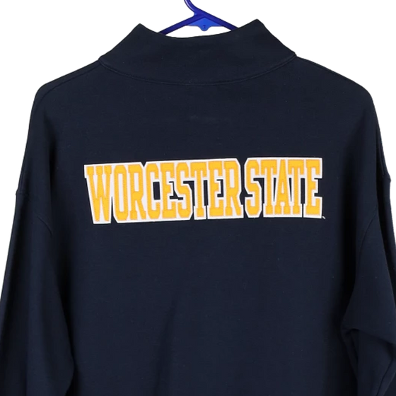 Vintage blue Worcester State Champion 1/4 Zip - womens large