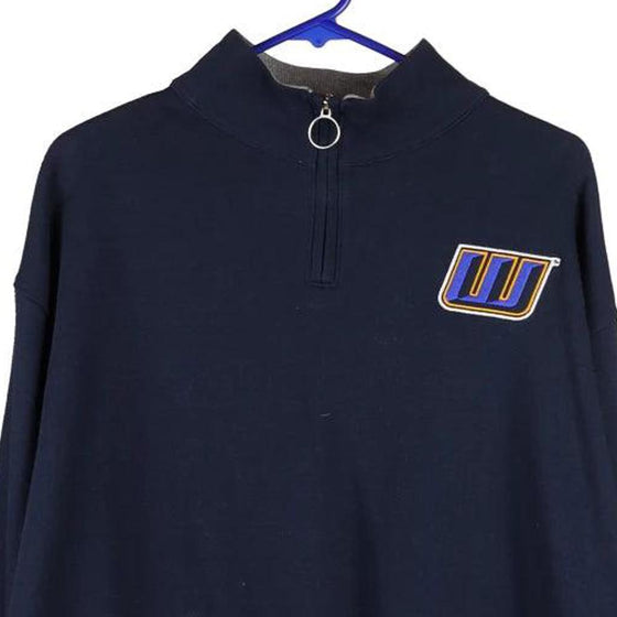 Vintage blue Worcester State Champion 1/4 Zip - womens large