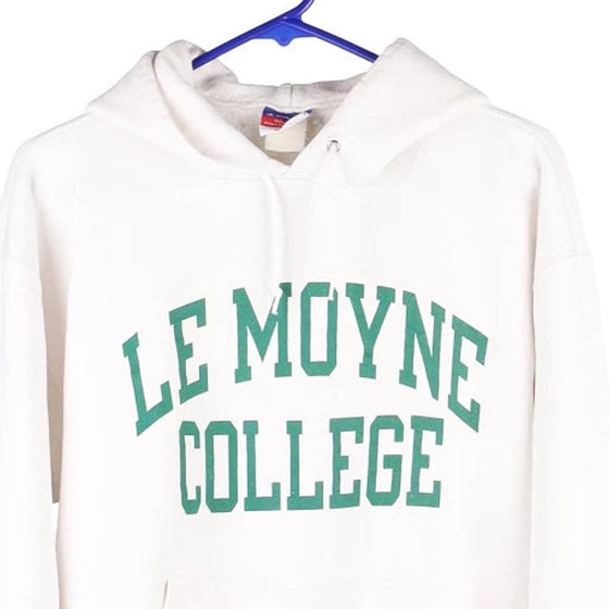 Vintage white Le Moyne College Champion Hoodie - mens large