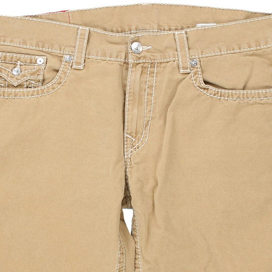 Vintage beige True Religion Shorts - mens 39" waist
