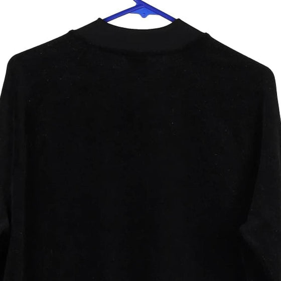 Nike Velour Track Jacket - Large Black Polyester