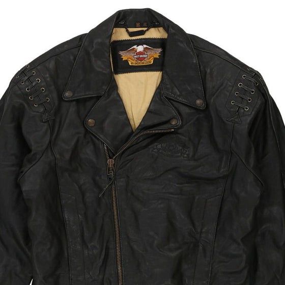 Vintage black Harley Davidson Jacket - mens large