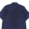 Vintage navy Thai Silk Patterned Shirt - mens large