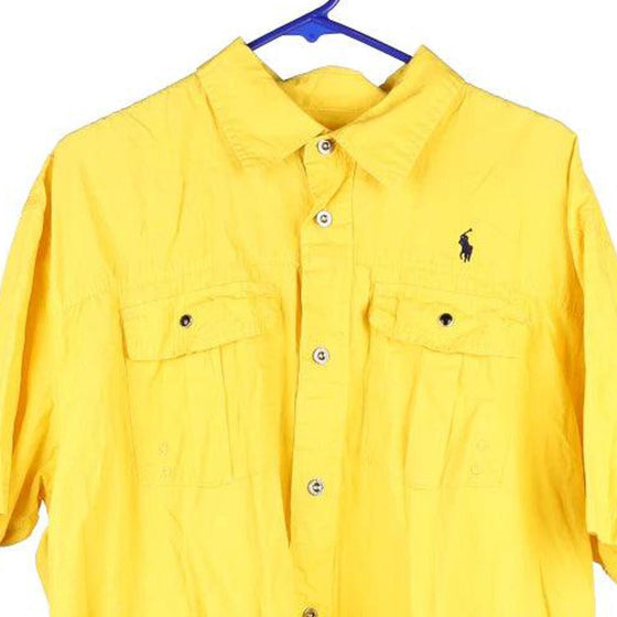 Vintage yellow Bootleg Ralph Lauren Short Sleeve Shirt - mens xx-large