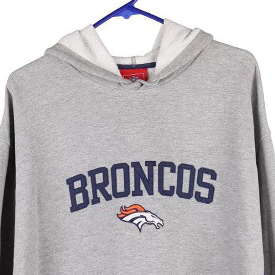 Vintage grey Denver Broncos Nfl Hoodie - mens x-large
