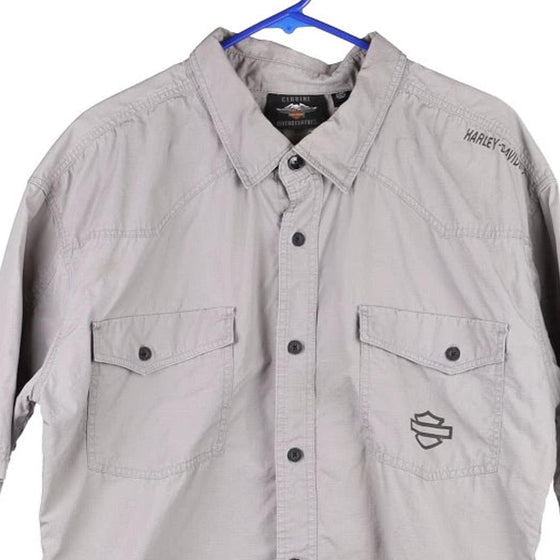 Vintage grey Harley Davidson Short Sleeve Shirt - mens xxx-large
