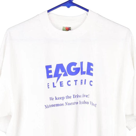 Vintage white Eagle Electric Fruit Of The Loom T-Shirt - mens x-large
