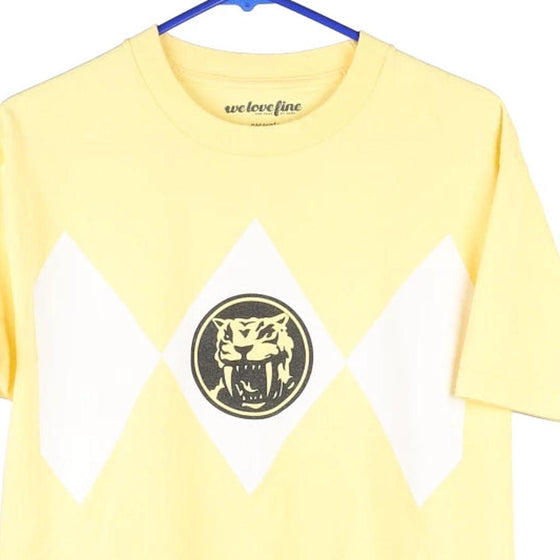 Vintage yellow Mighty Morphin Power Rangers We Love Fine T-Shirt - mens medium