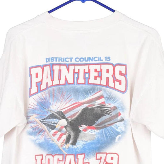 Vintage white District Council 5 Bayside T-Shirt - mens large
