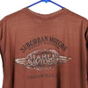 Vintage brown Thiensville, Wisconsin Harley Davidson Vest - mens xx-large