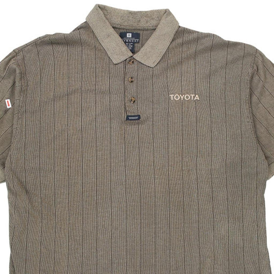 Vintage khaki Toyota Givenchy Polo Shirt - mens x-large