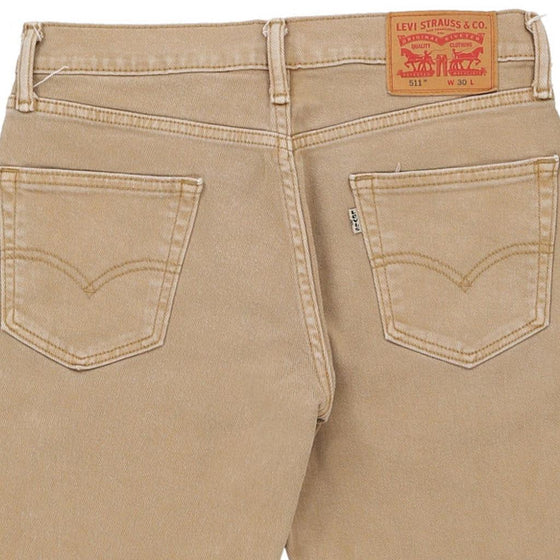 Vintage beige 511 White Tab Levis Denim Shorts - womens 30" waist