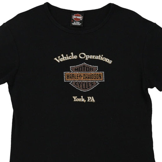 Vintage black York, PA Harley Davidson T-Shirt - womens x-large