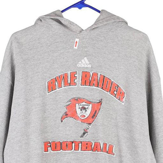 Vintage grey Ryle Raider Football Adidas Hoodie - mens large