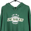 Vintage green Irish DeSales Nike Hoodie - mens x-large