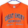 Vintage orange Grey Smoky Mountains Jerzees Sweatshirt - mens medium