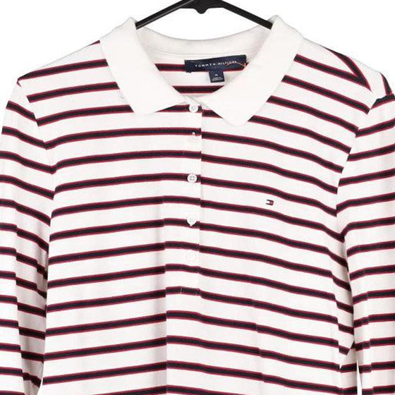 Vintage white Tommy Hilfiger Long Sleeve Polo Shirt - womens medium