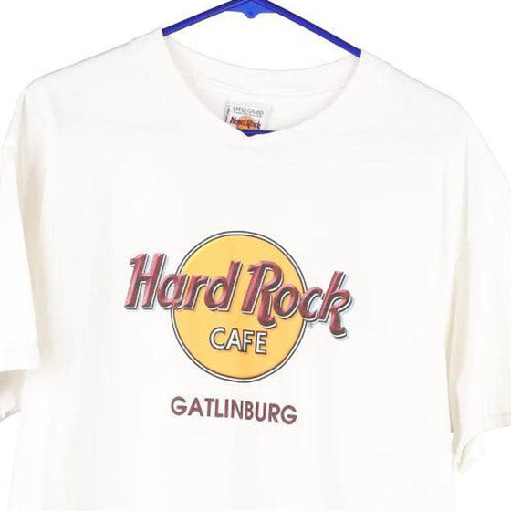 Vintage white Gatlinburg Hard Rock Cafe T-Shirt - mens large