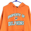 Vintage orange Miami Dolphins Reebok Hoodie - mens xx-large