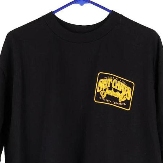 Vintage black Set Carts Industry Pro Club T-Shirt - mens x-large