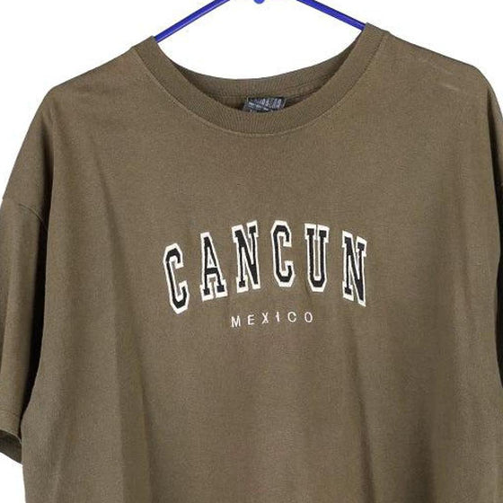 Vintage green Cancun Mexico Caribbean T-Shirt - mens x-large