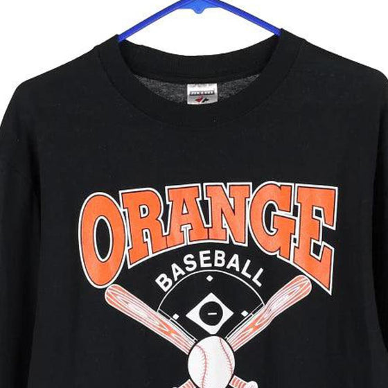 Vintage black Orange Baseball Jerzees Long Sleeve T-Shirt - mens large