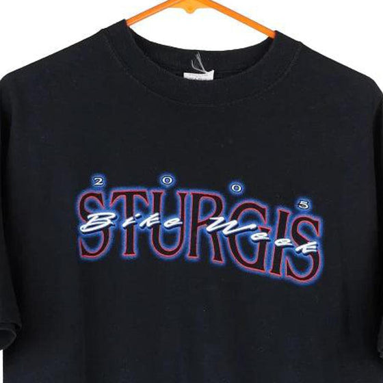Vintage black Sturgis 2005 Jerzees T-Shirt - mens large