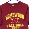 Vintage red Homewood Fall Ball 2009 Russell Athletic T-Shirt - mens medium