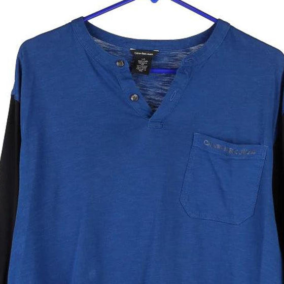 Vintage blue Calvin Klein Jeans Long Sleeve T-Shirt - mens large