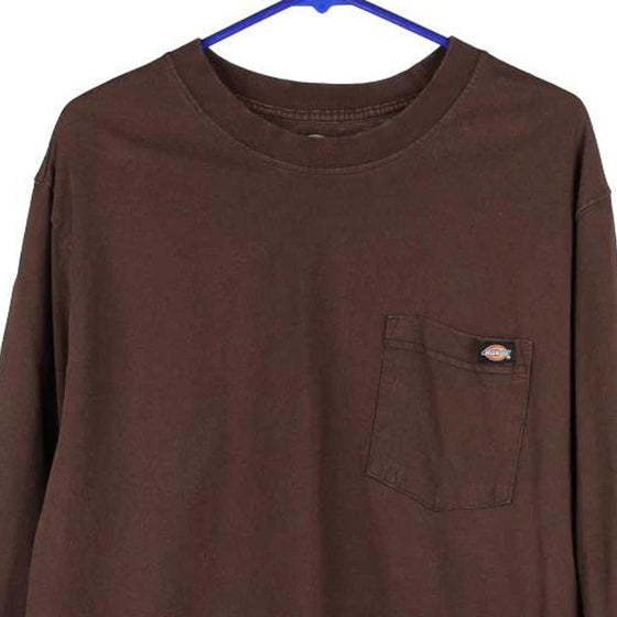 Vintage brown Dickies Long Sleeve T-Shirt - mens medium