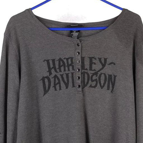 Vintage grey Harley Davidson Long Sleeve T-Shirt - womens x-large